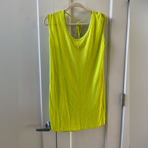 Express Neon Green Shift Dress